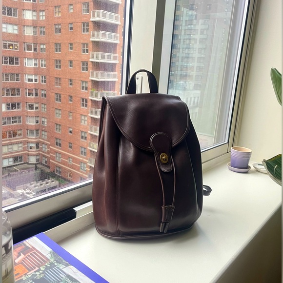 VINTAGE COACH Legacy Large Classic Backpack #9943 RARE Deep Brown - Picture 1 of 12